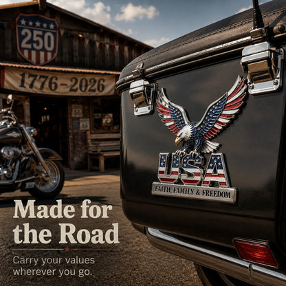 🇺🇸250th Anniversary- ★USA Faith, Family & Freedom★ Metal Emblem