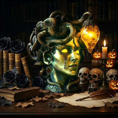 🐍 Medusa Handcrafted Gothic Table Lamp