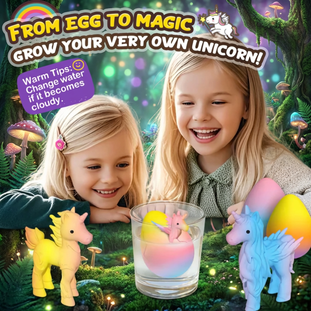 🦄Magical Hatching Unicorn Surprise Eggs✨6 Pack Enchantment & Surprise💦Water-Grow & Spark Joy — Kids’ Enchanted Surprise Toy🎁