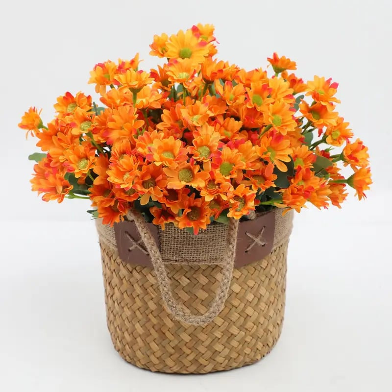 💥Last Day 70% OFF🌼- Artificial Outdoor Sunset Mums Flowers - UV resistant, Waterproof, Windproof