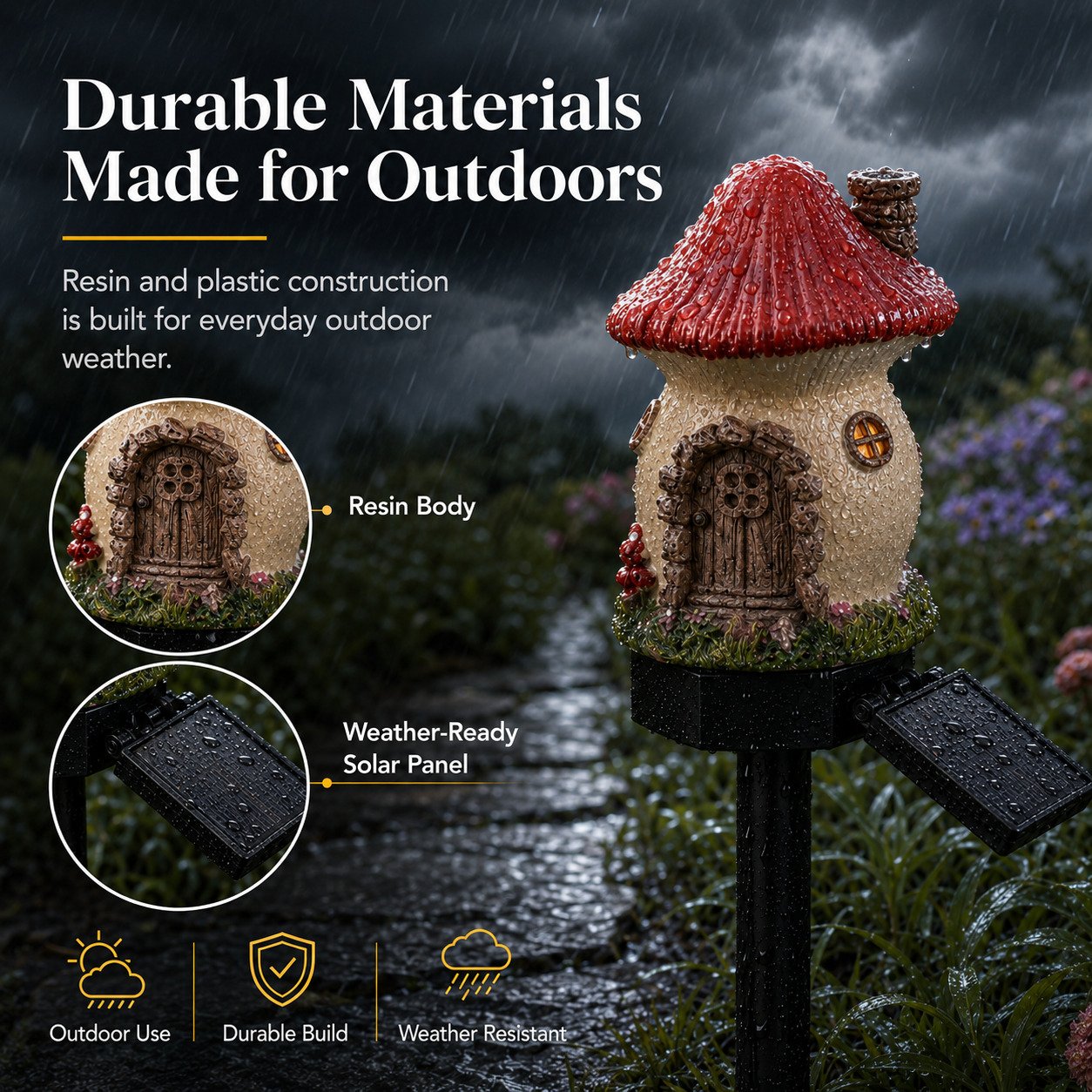 🔥Big Sale - 50% OFF🔥Solar Fairy-Tale Mushroom Cottage Garden Light – Magical LED Outdoor Decor for Gardens, Pathways & Cozy Backyard Spaces🍄
