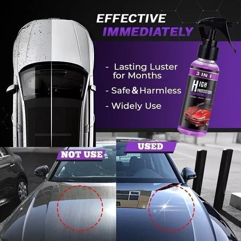 💥 3-in-1 Car Coating Spray | Wash, Restore & Shine – 🔥Buy More Save More