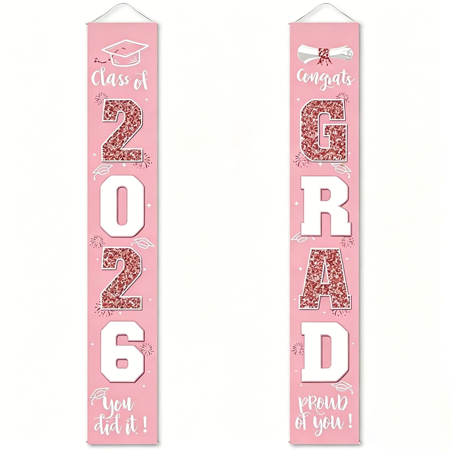 🎓Class of 2026 Graduation Banner | Congrats Grad Front Door Porch Decor for Graduation Party