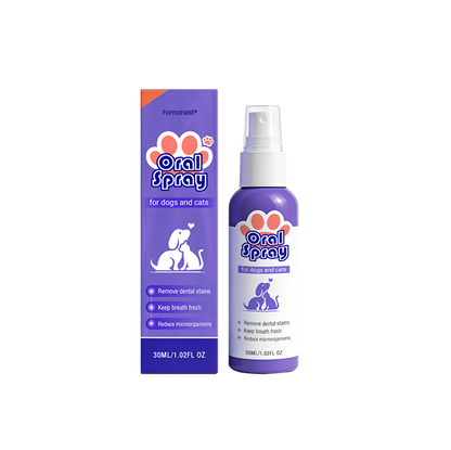 ⏰75% OFF ends soon! Fomonest® Pet Oral Spray ✅ Freshen Breath, Remove Tartar & Prom gum regeneration, stabilize teeth 🦷-$AC