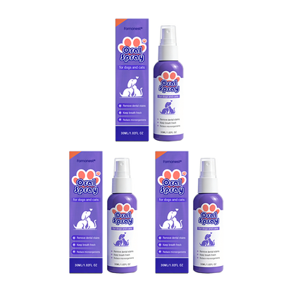 ⏰75% OFF ends soon! Fomonest® Pet Oral Spray ✅ Freshen Breath, Remove Tartar & Prom gum regeneration, stabilize teeth 🦷-$AC