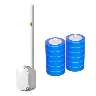 Opaque Flip-Top Toilet Brush+12 Replacement Heads