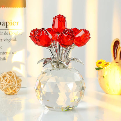 🔥Hot Sale 49% OFF💖💎Crystal Colorful Rose Flower Vase