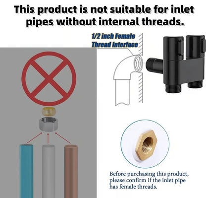 🔥Last Day 50% OFF🔥 1-In-2-Handheld Out Dual Control Valve Bidet Sprayer for Toilet
