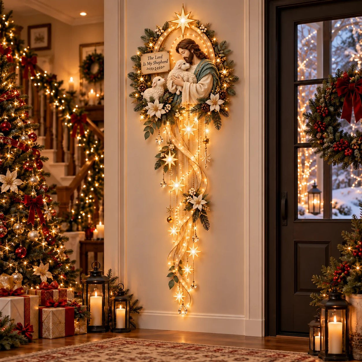 ✨🌟 Nativity Starfall Wall Light – A Meaningful Christmas Glow
