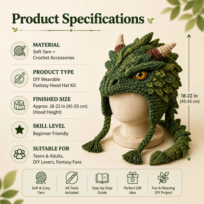 🔥LAST DAY 50% OFF - 🧵Fantasy Hood Hat DIY Crochet Kit – Create Your Own Magical Wearable Character Hat🎁Beginner Friendly