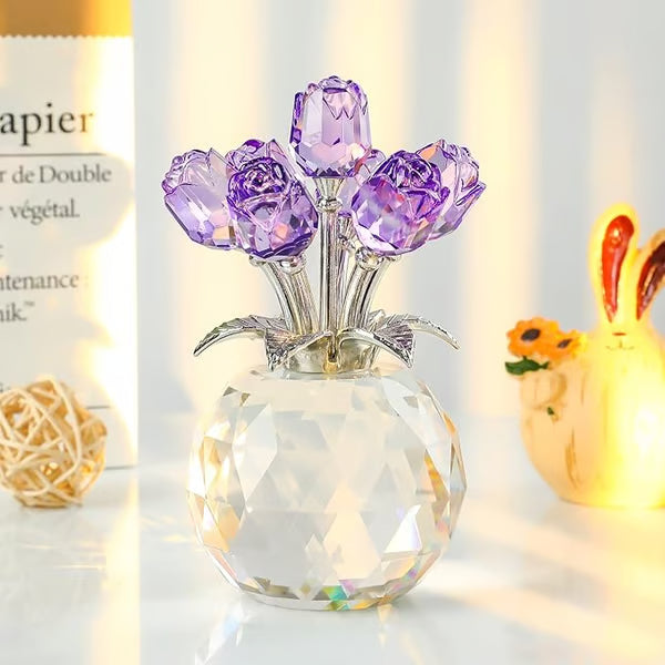 🔥Hot Sale 49% OFF💖💎Crystal Colorful Rose Flower Vase