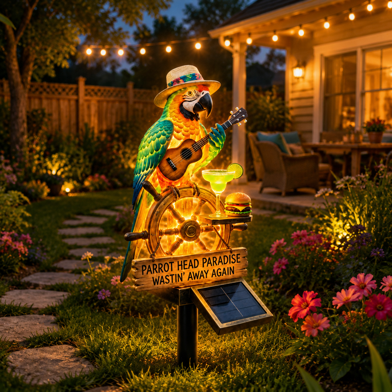 🔥Last Day 50% OFF🔥 - 🌴 Solar-Powered Parrot Garden Light – “Wastin' Away Again”