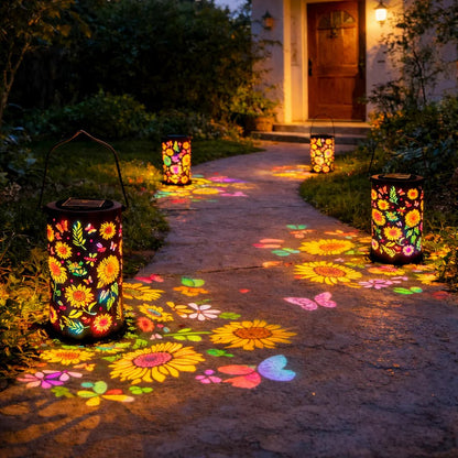 🔥LAST DAY - 70% OFF🎁-🌞Colorful Sunflower Glow Solar Garden Lantern