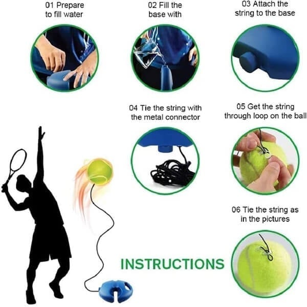 🎾 Tennis Trainer Rebound Ball Self Practice Training Equipment⚡