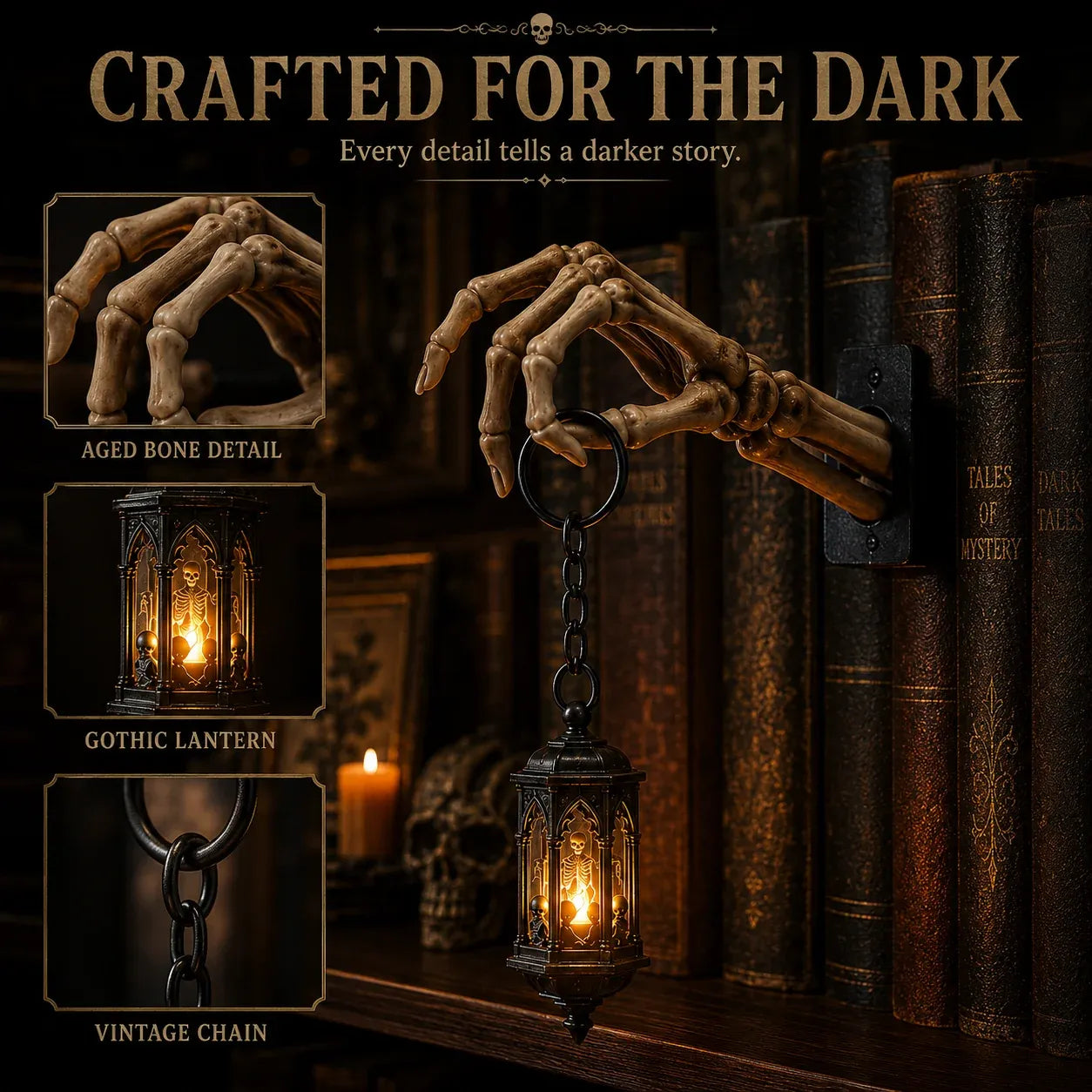 💀Skeleton Hand Lantern Shelf Light™