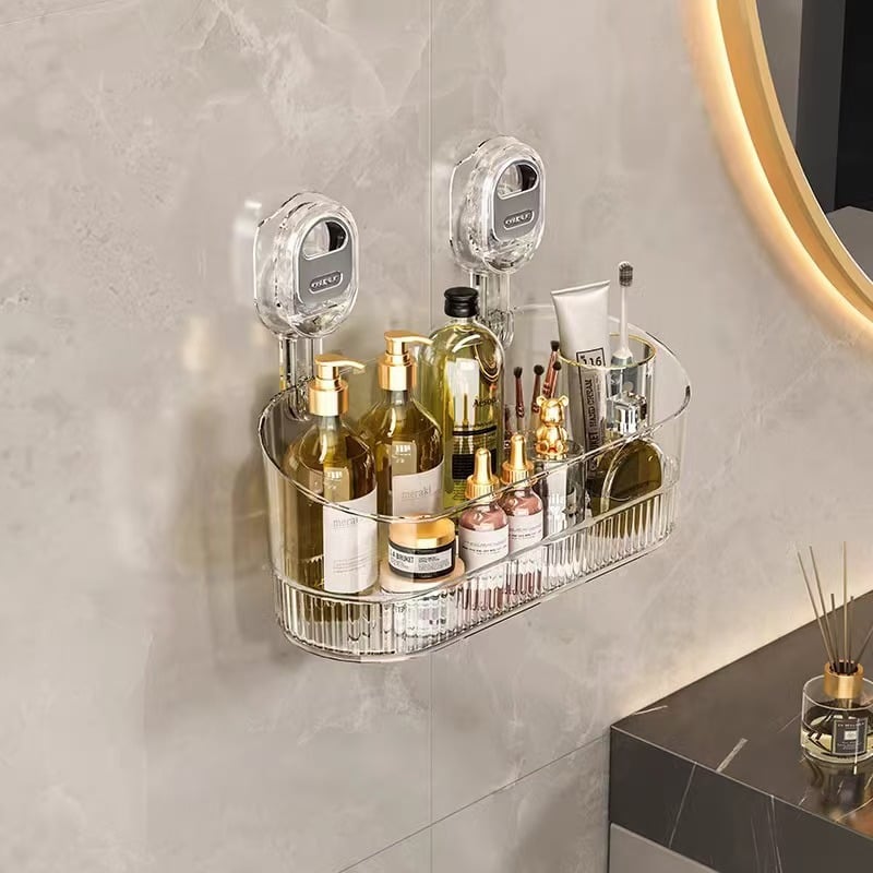 🔥No-Drill Bathroom Suction Storage Box