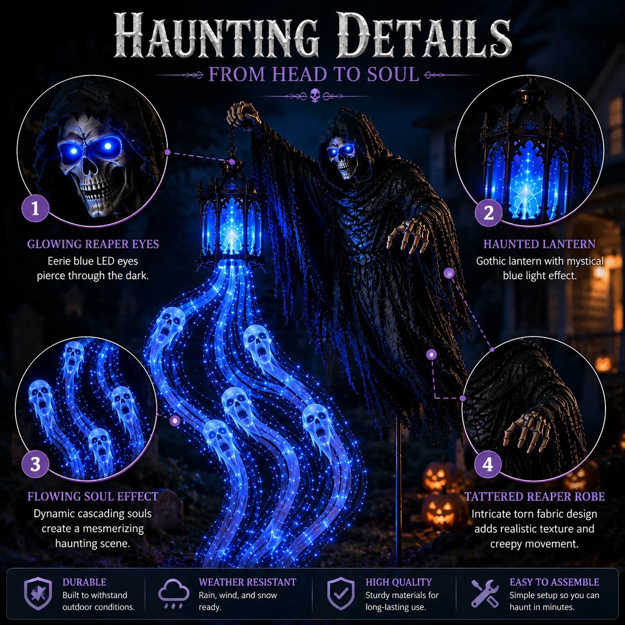 🔥 Today Only: 49% OFF 🎁Animated Halloween Soul Harvester Garden Light Collection💀
