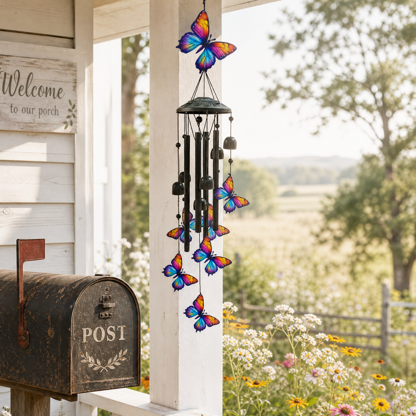 Cardinal Memorial Wind Chime Hanging Ornament for Garden and Patio