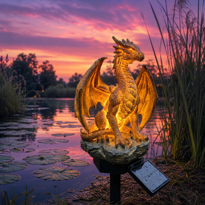 Golden Dragon Solar Light – 250th Anniversary Ember Edition for Yard & Garden 🏡🌿