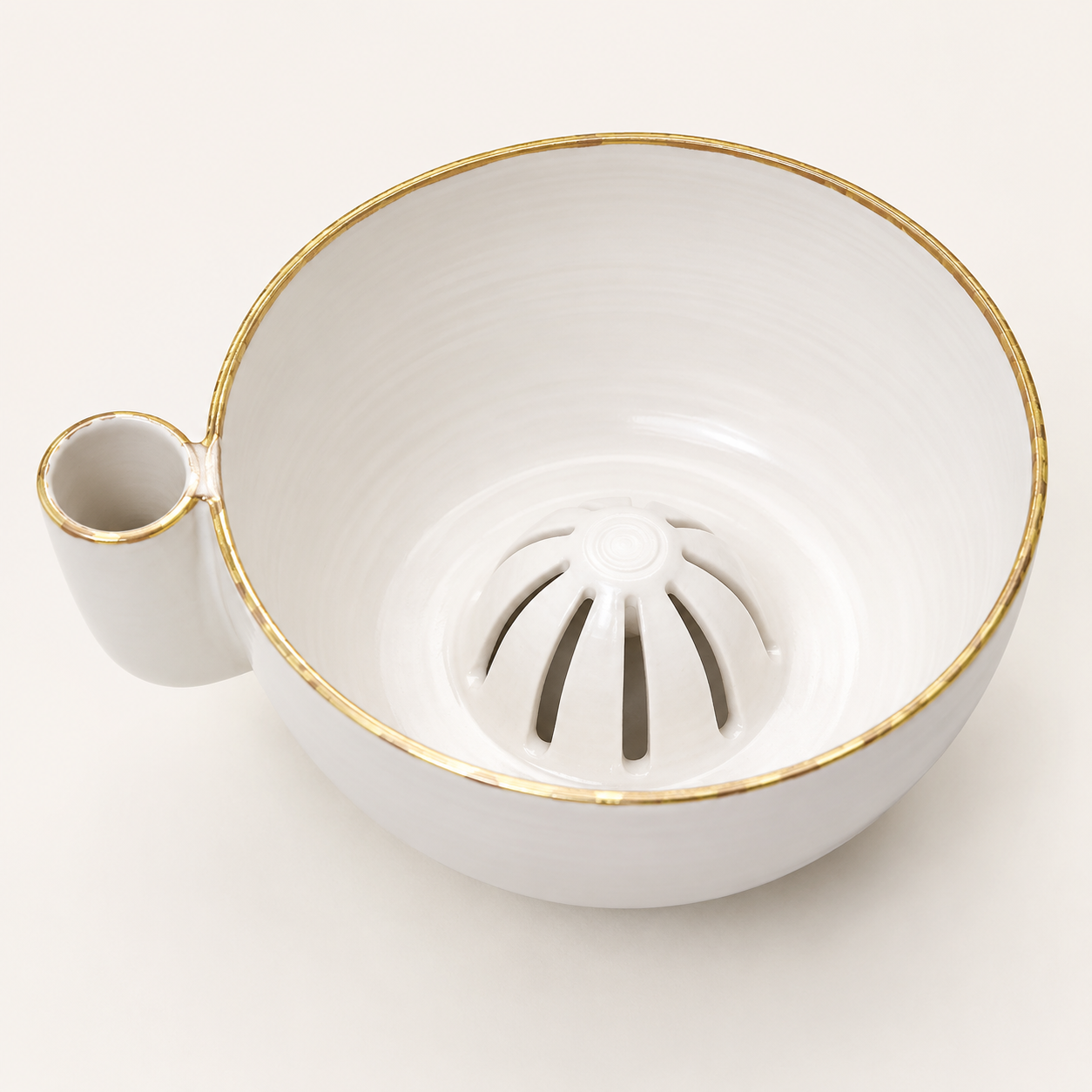 Handmade Ceramic Swirl Berry Bowl | Gentle Swirl Rinse & Drain Bowl for Strawberries, Blueberries & Small Fruits