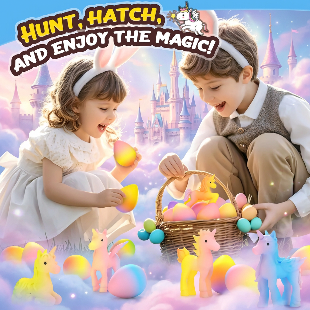 🦄Magical Hatching Unicorn Surprise Eggs✨6 Pack Enchantment & Surprise💦Water-Grow & Spark Joy — Kids’ Enchanted Surprise Toy🎁