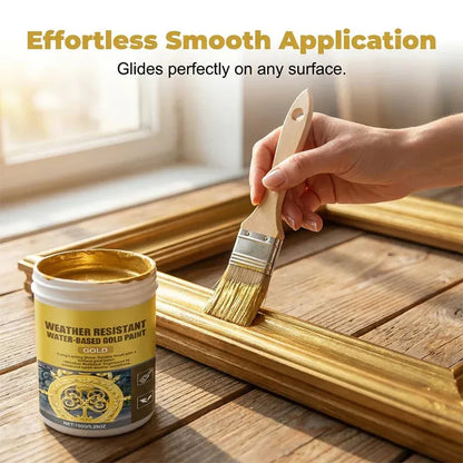 Weather Resistant Water-Based Gold Paint
