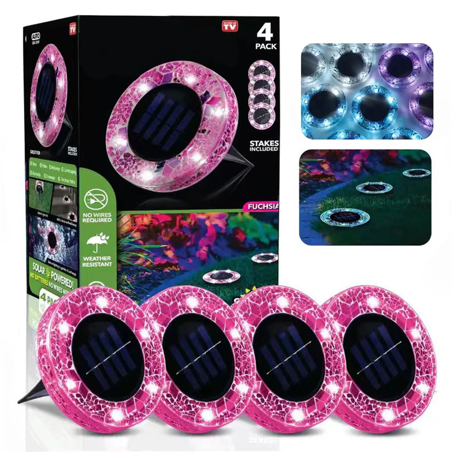 ⏰ Limited Time: 60% OFF!🛋️Solar Mosaic Lights – Waterproof LED Pathway Lights with Auto On/Off