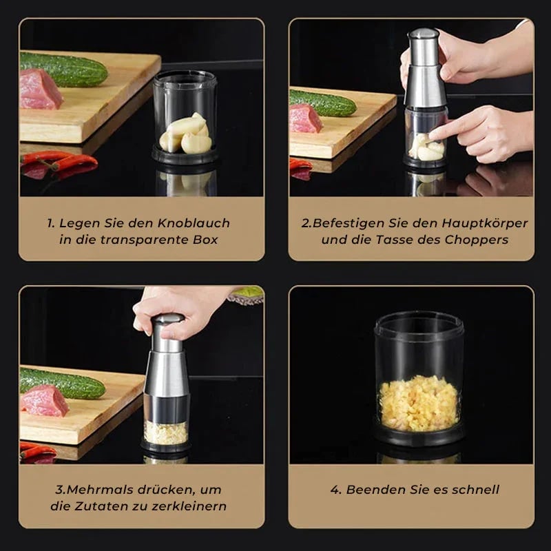 🧄Pressed Garlic Chopper+🎁FREE Squeeze Bottle — 🔥🔥Limited-Time Deal, Save Big Today!