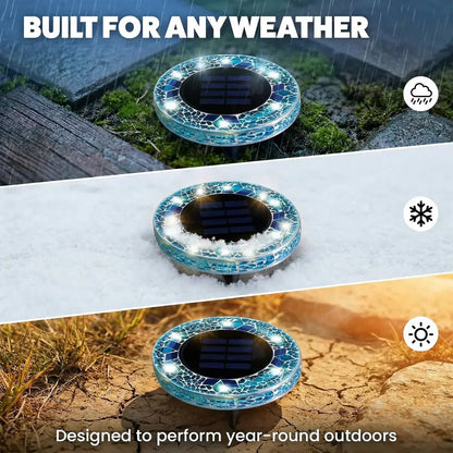 ⏰ Limited Time: 60% OFF!🛋️Solar Mosaic Lights – Waterproof LED Pathway Lights with Auto On/Off