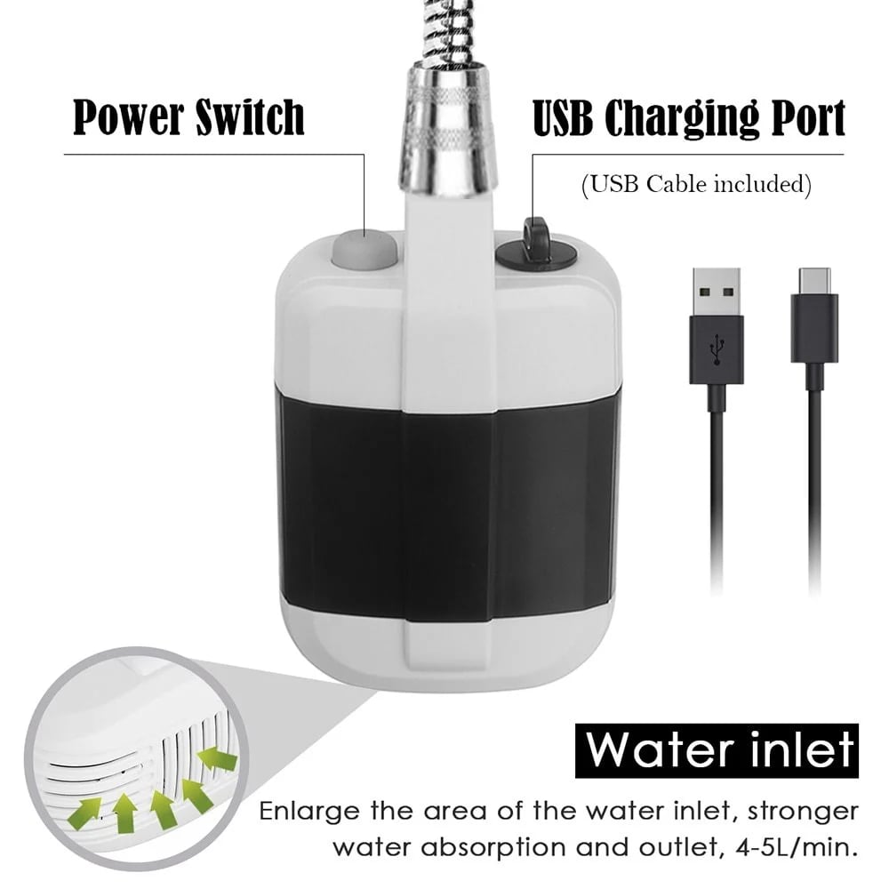 ⏰Up to 70% off today only!🚿 Stay Fresh Outdoors✨ Portable Camping Shower with Adjustable Flow – For Easy & Convenient Outdoor Cleaning!