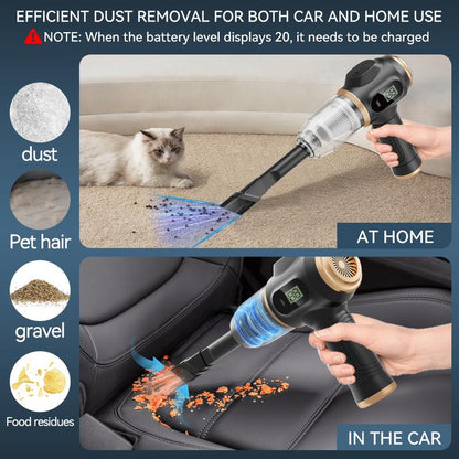Insanely Powerful Cordless Car Vacuum — 19000Pa, 6-in-1 Deep-Clean System