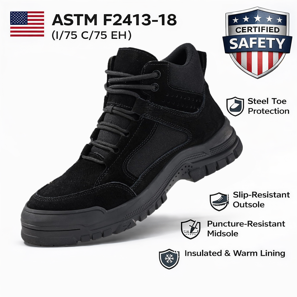Men’s Comfortable Steel Toe Work Boots – Safe, Comfortable, Everyday Wear