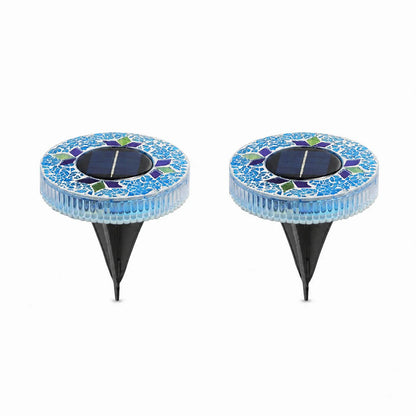 ⏰ Limited Time: 60% OFF!🛋️Solar Mosaic Lights – Waterproof LED Pathway Lights with Auto On/Off