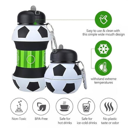 ⚽BPA-Free Football Foldable Cup, Perfect Summer Outdoor Must-Have✨