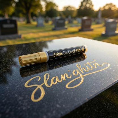 Tombstone Marker Pen – Restore Faded Grave Inscriptions | Gold, Black & Red | Weatherproof