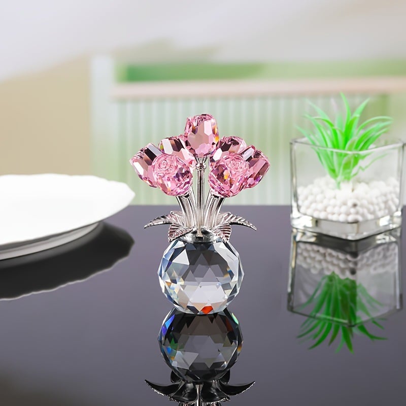 🔥Hot Sale 49% OFF💖💎Crystal Colorful Rose Flower Vase