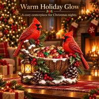 Lighted Cardinal Treat Bowl 🐦‍🔥