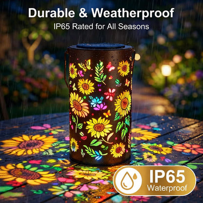 🔥LAST DAY - 70% OFF🎁-🌞Colorful Sunflower Glow Solar Garden Lantern