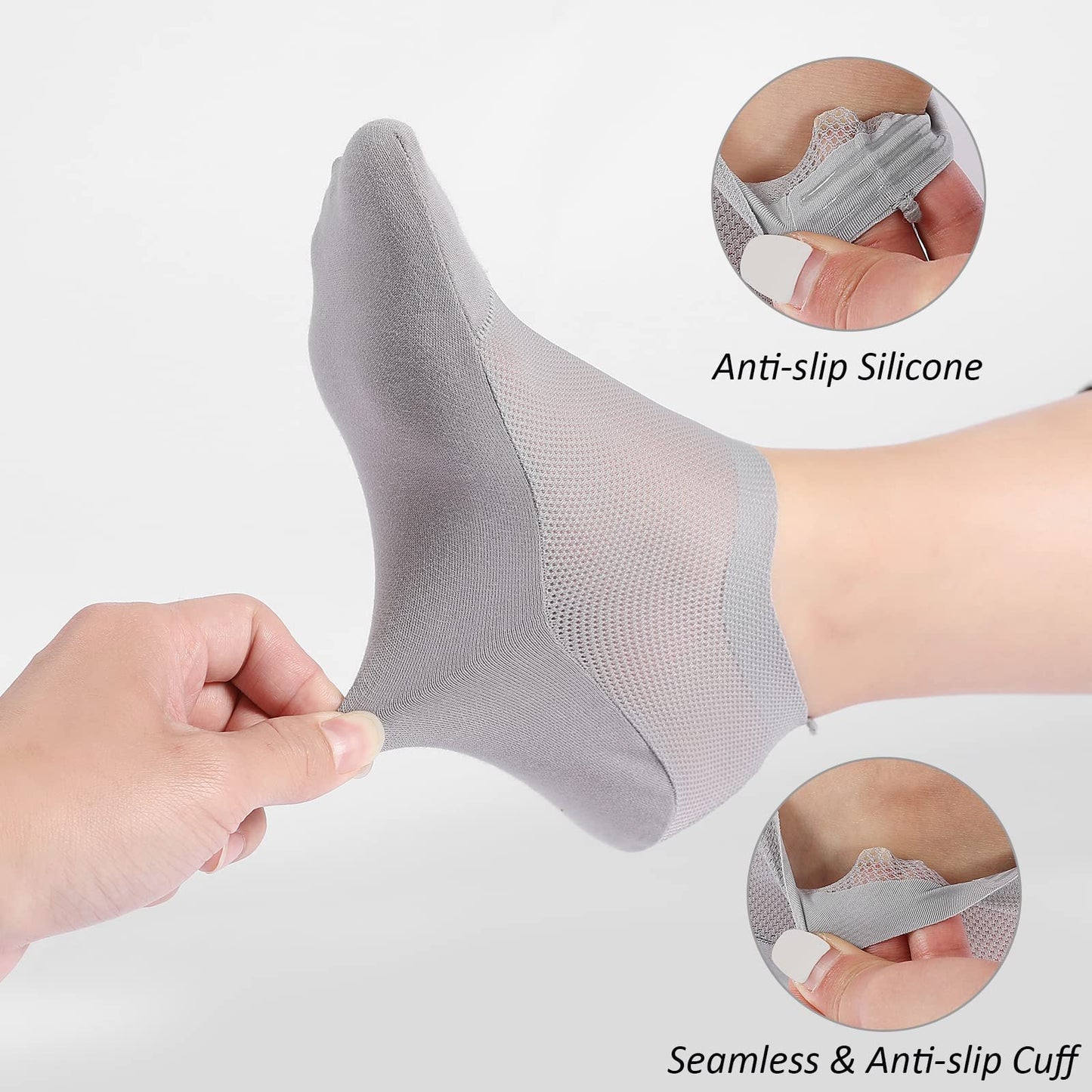 🚨TODAY ONLY 47% OFF –🧦 No Slip No Smell Invisible Socks🔥 (BEST SELLER)