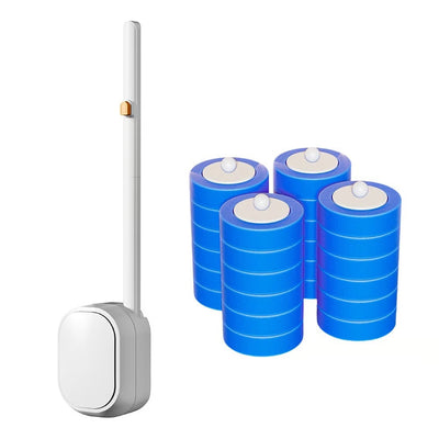 Opaque Flip-Top Toilet Brush+24 Replacement Heads