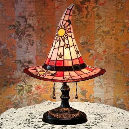 🔥Exclusive Limited Item 👍🔥49%OFF♠️Witch Hat Night Light & Stained Glass Witch Hat Lamp🎁