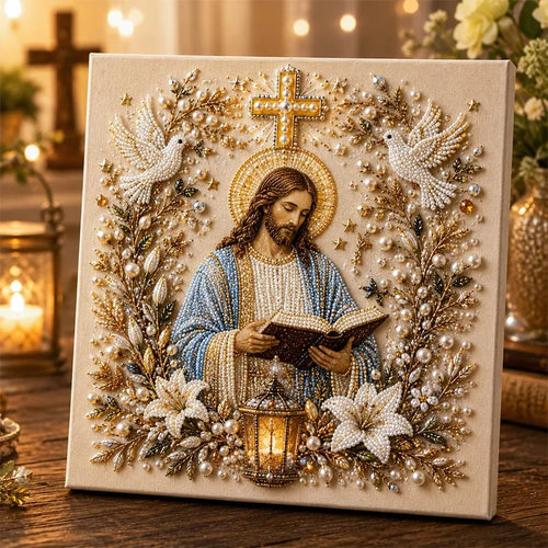 🔥 Last Day 50% OFF – ✝️ DIY Jesus Pearl Art Kit | 3D Pearl-Style Christian Artwork for Prayer Corners & Faith Gifts