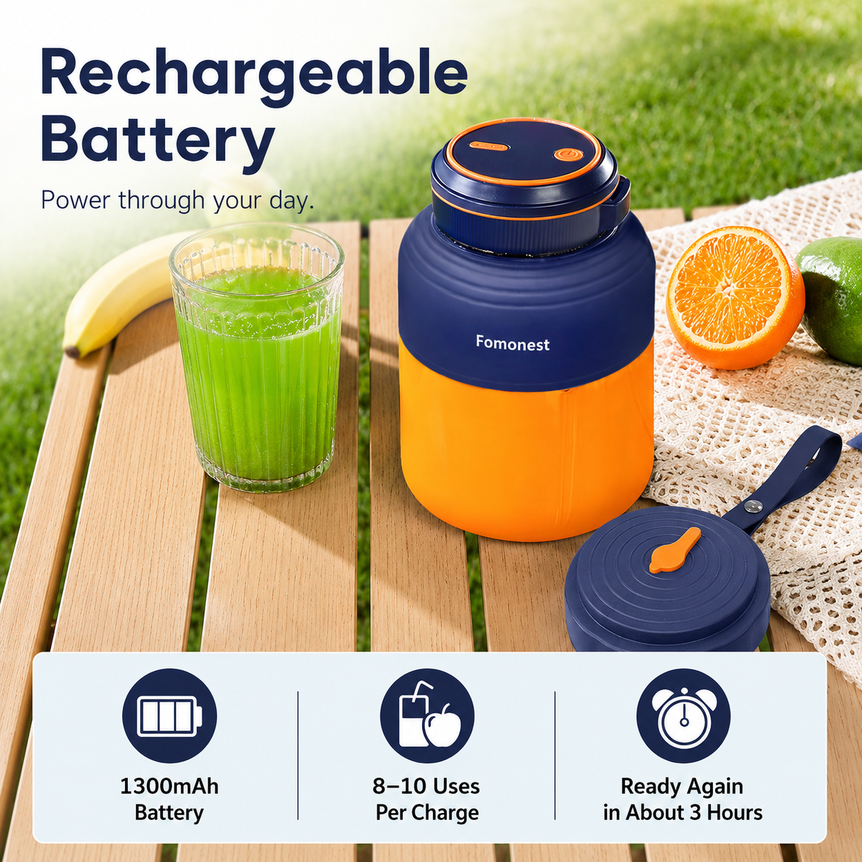 🍓 Portable Juicer Cup Blender – Fresh Smoothies & Shakes Anywhere