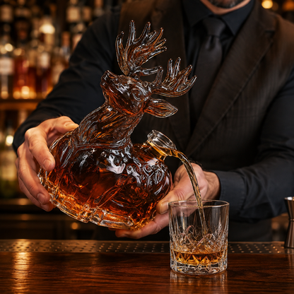 🦌✨ Handcrafted Limited-Edition Animal Whiskey Bottles 🥃🔥