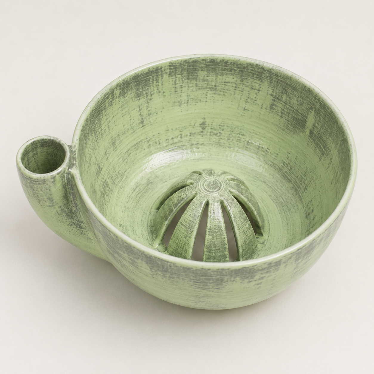 Handmade Ceramic Swirl Berry Bowl | Gentle Swirl Rinse & Drain Bowl for Strawberries, Blueberries & Small Fruits