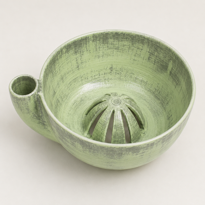 Handmade Ceramic Swirl Berry Bowl | Gentle Swirl Rinse & Drain Bowl for Strawberries, Blueberries & Small Fruits
