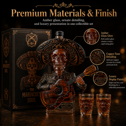 🥃 Limited-Time 50% OFF 💀 Mexican Mariachi Skeleton Decanter