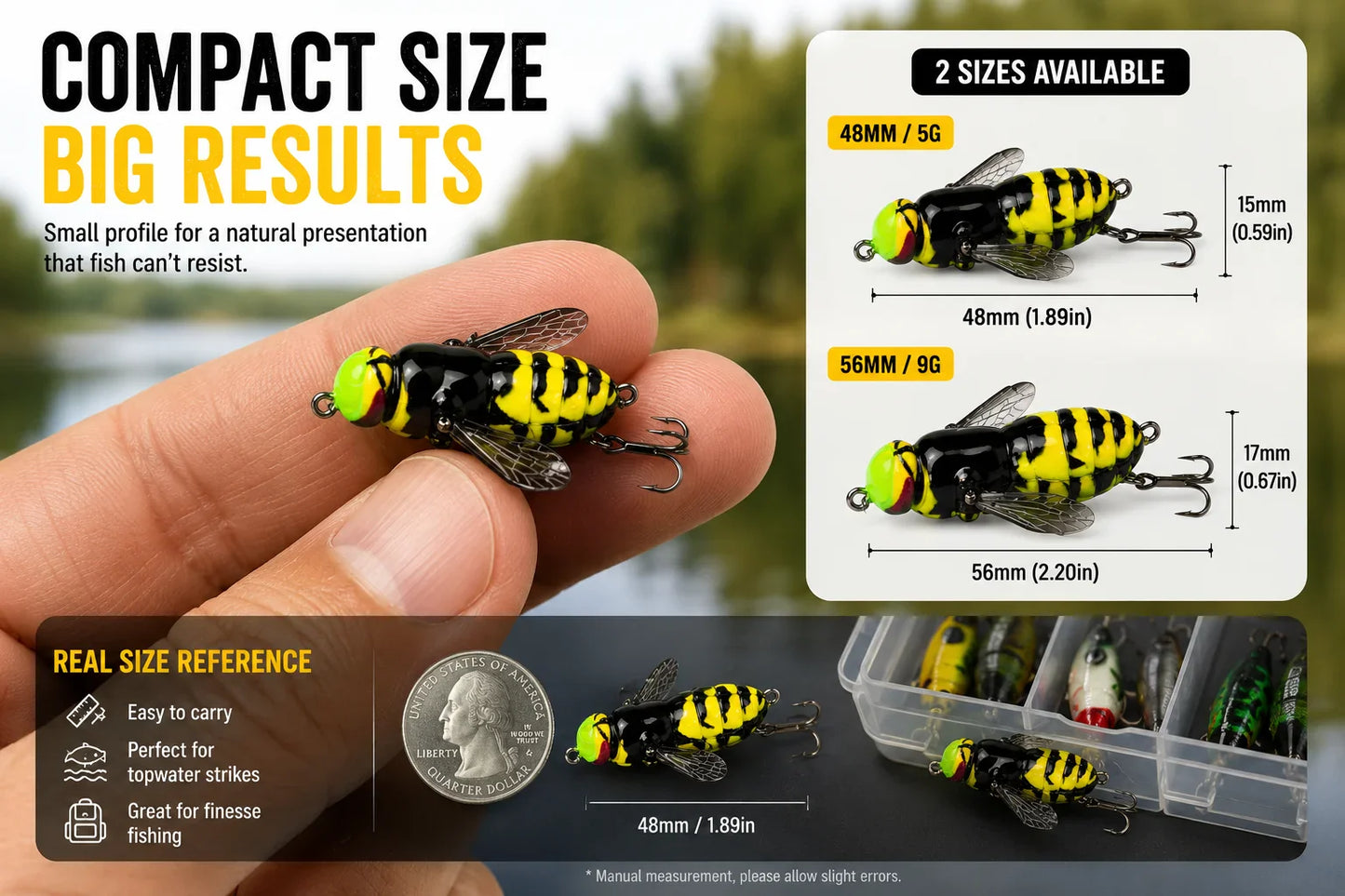 Wasp Topwater Crawler Fishing Lure