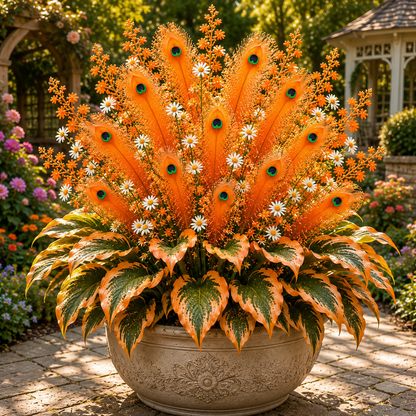 🏠🤗 Peacock Flame Hosta Bulbs💥 Stunning Colors That Brighten Any Space