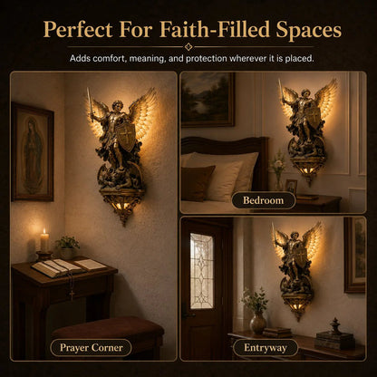 🔥 50% OFF TODAY ✨ Divine Archangel Wall Light | Protection & Faith Decor